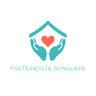 Logo Fisioterapista Domiciliare: una casa con due mani che accolgono un cuore